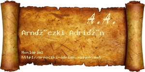 Arnóczki Adrián névjegykártya