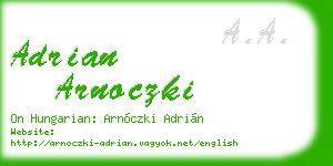 adrian arnoczki business card