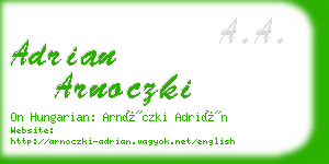 adrian arnoczki business card